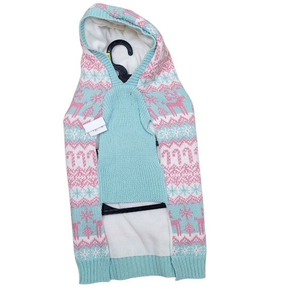 Cynthia Rowley Dog Sweater Coat Mint Pink - Picture 1 of 2
